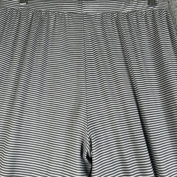 Tahari Sleepwear Pajama Pants Womens Medium Gray White Stripe Drawstring - Picture 4 of 12